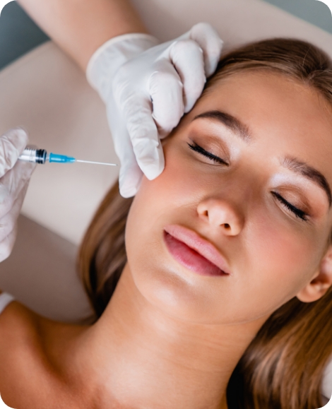 Blonde woman getting botox in Parma