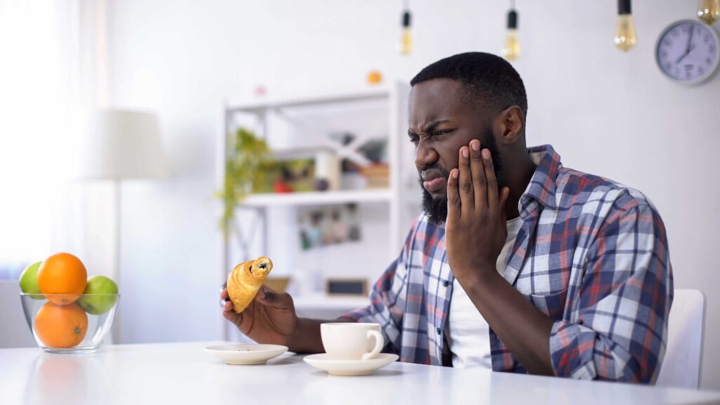 Man with tooth pain